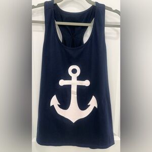 Navy Tank Top with Anchor Design